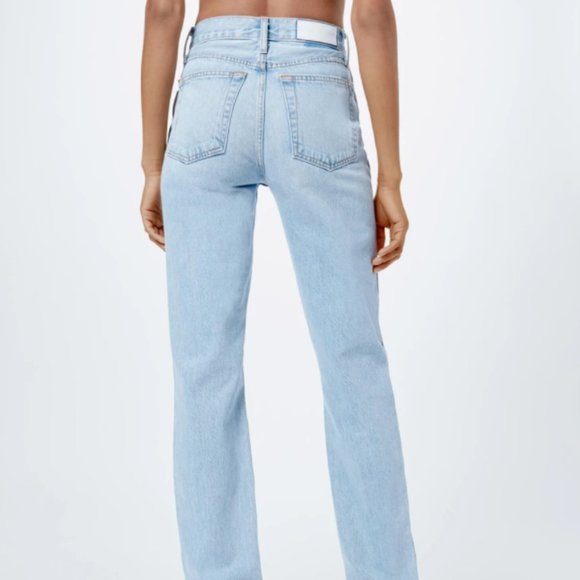 RE/DONE - High Rise Loose Jeans (Bleach Destroy) - Picture 2 of 6